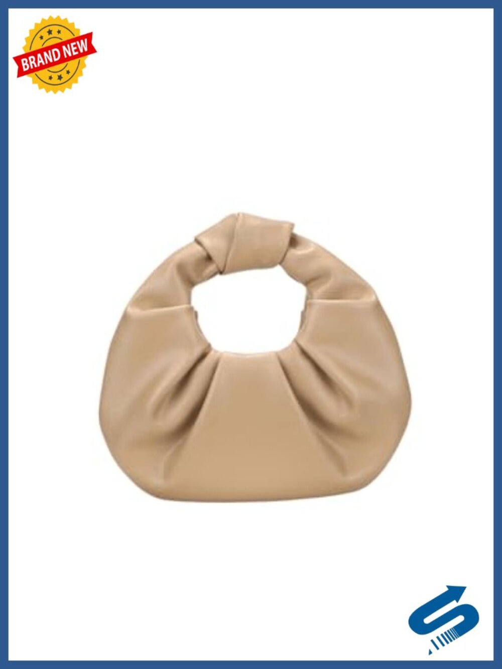 Verdusa Women's PU Leather Clutch Purse Small Hobo Handbag Evening Bag Ruched